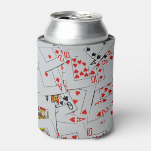 Rafraîchisseur Pour Canette Plateau De Motif De Cartes De Jeu Éparpillées,