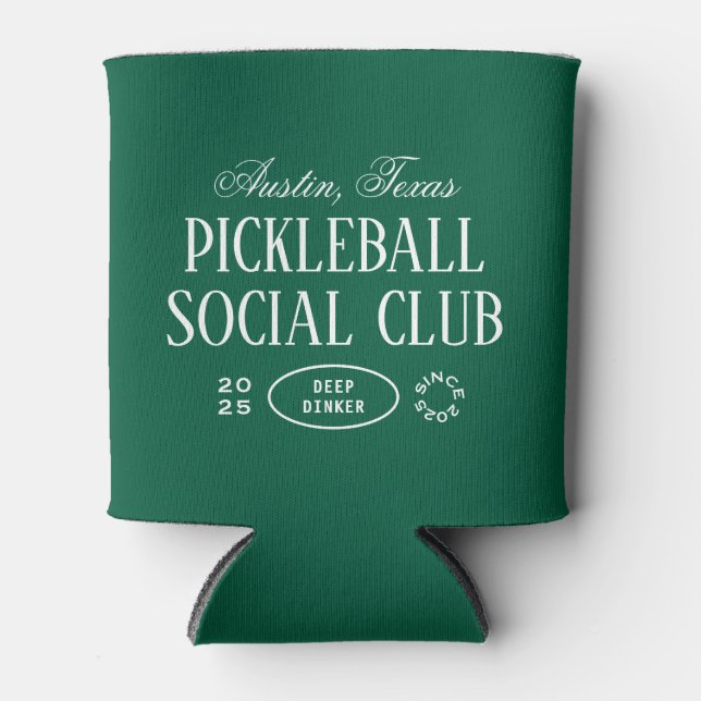 Rafraîchisseur Pour Canette Poignée de Pickleball sur mesure Détenteur cadeau  (Devant)