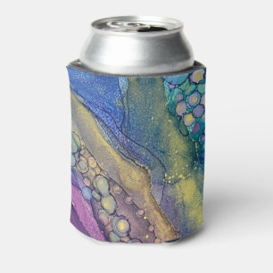 Rafraîchisseur Pour Canette Points colorés Encre à l'alcool Liquide Art abstra