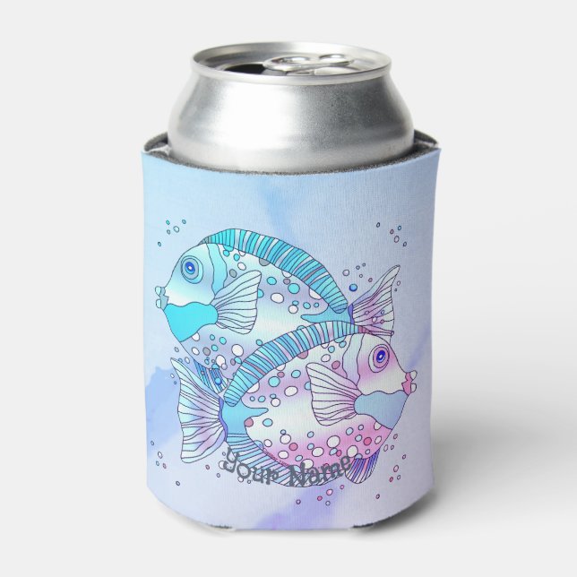 Rafraîchisseur Pour Canette Poisson bleu (Can devant)