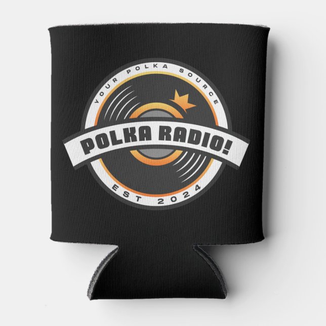 Rafraîchisseur Pour Canette Polka Radio Can Koozie (Devant)