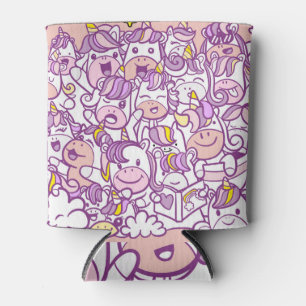 Rafraîchisseur Pour Canette Pony Unicorn mignon : Collection de Doodles magiqu