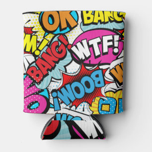 Rafraîchisseur Pour Canette Pop Art Comic : Retro Motif sans couture