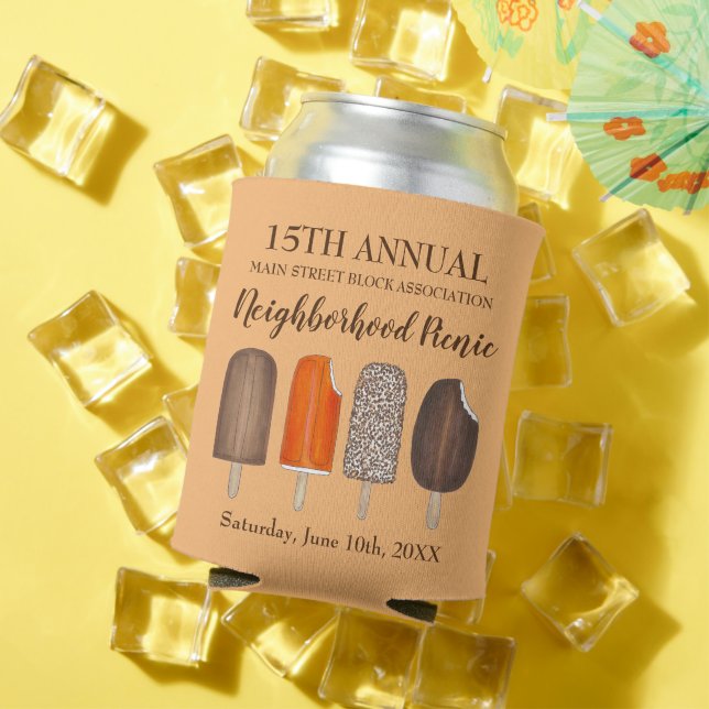 Rafraîchisseur Pour Canette Pop de crème glacée Bars Popsicle Creamsicle Pique (Été in situ)