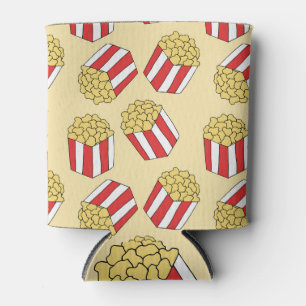 Rafraîchisseur Pour Canette Popcorn dessiné à la main, coloré sans couture mot