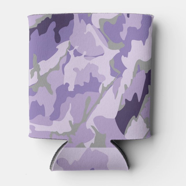 Rafraîchisseur Pour Canette porte-boîte en mousse de camouflage violet (Devant)