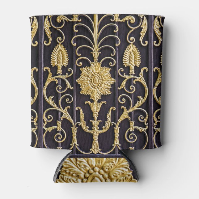 Rafraîchisseur Pour Canette Porte métallique, design motif complexe. (Devant)