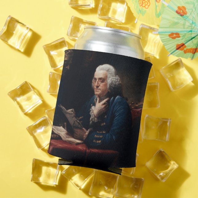 Rafraîchisseur Pour Canette Portrait miniature de Benjamin Franklin à la Maiso (Été in situ)