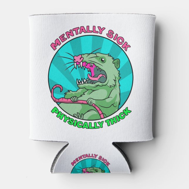 Rafraîchisseur Pour Canette Possum - Maladie Mentale Physique Épaisible (Devant)