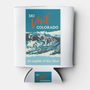 Rafraîchisseur Pour Canette Poster de ski de Vail vintage