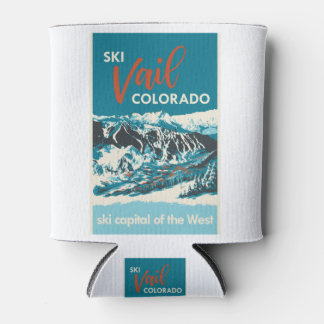 Rafraîchisseur Pour Canette Poster de ski de Vail vintage