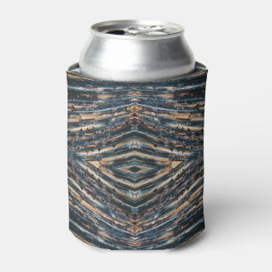 Rafraîchisseur Pour Canette Poutres en bois bleues et brunes Photo Perspective