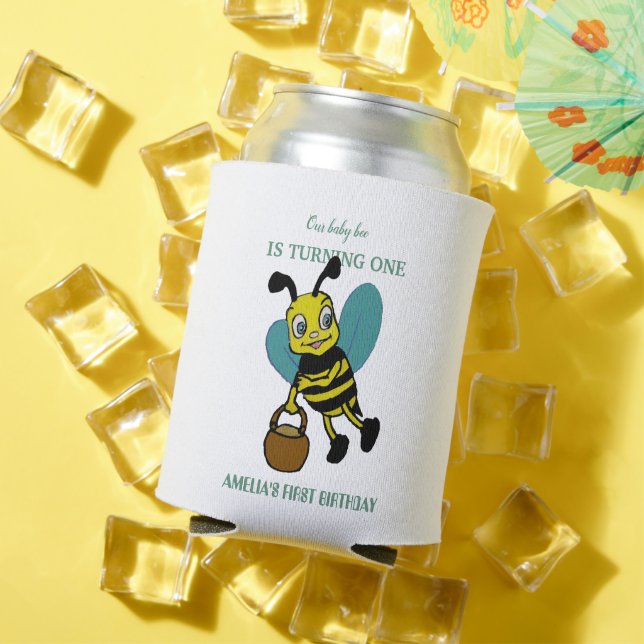 Rafraîchisseur Pour Canette Première naissance personnalisée 1ère fête d'anniv (Été in situ)