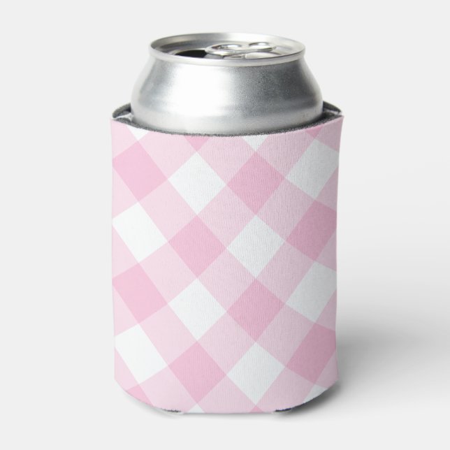 Rafraîchisseur Pour Canette Preppy rose En vichy Motif (Can devant)