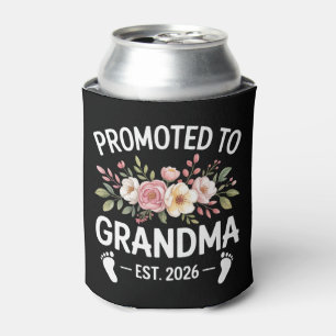 Rafraîchisseur Pour Canette Promue grand-mère 2026 Première fois Nana Floral