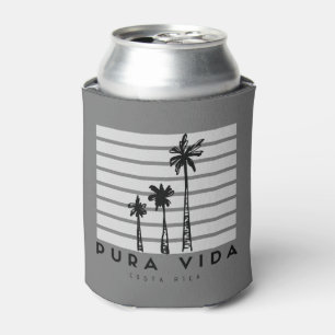 Rafraîchisseur Pour Canette Pura Vida Costa Rica Palm Tree Gris Bière