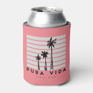 Rafraîchisseur Pour Canette Pura Vida Costa Rica Palm Tree Pink Bière