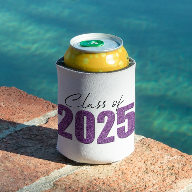 Rafraîchisseur Pour Canette Purple Glitter Classe de 2025 (Piscine in situ)