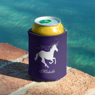 Rafraîchisseur Pour Canette Purple Unicorn Personnalisé Can Cooler