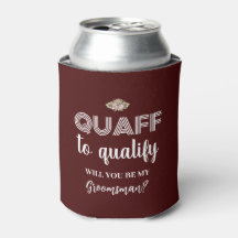 Quaff Pour Qualifier, Drôle Groomsman Proposition 