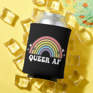 Rafraîchisseur Pour Canette Queer AF Gay pride Lesbian Trans Bisexual LGBTQ