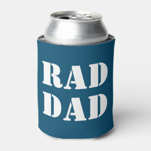 Rafraîchisseur Pour Canette Rad Papa turquoise bleu blanc moderne typographie