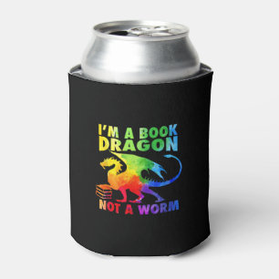 Rafraîchisseur Pour Canette Rainbows Je suis un livre Dragons Pas un ver LGBT