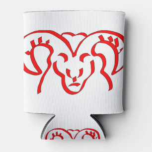 Rafraîchisseur Pour Canette Ram Red Horns Animal Mammal Bull Herbe domestique