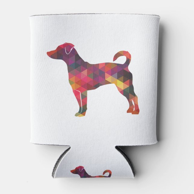 Rafraîchisseur Pour Canette Rat Terrier Chien race Geo Silhouette Multi (Devant)