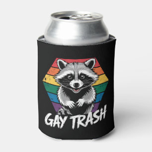 Rafraîchisseur Pour Canette Raton laveur gay poubelle Fierté LGBTQ Vintage
