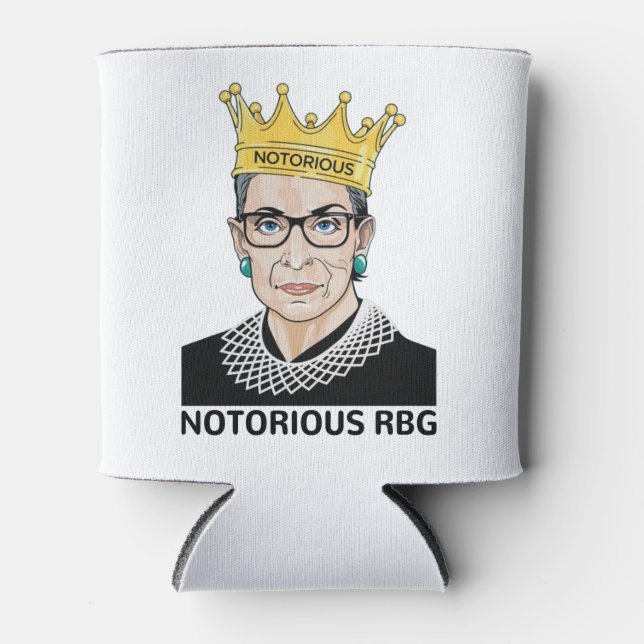 Rafraîchisseur Pour Canette RBG NOIR - Ruth Bader Ginsburg (Devant)