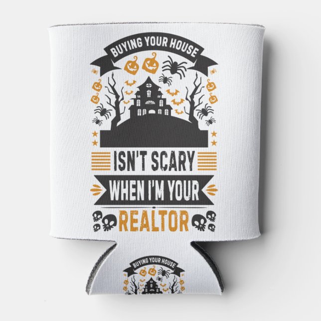 Rafraîchisseur Pour Canette Realtor Halloween - Courtier agent immobilier (Devant)