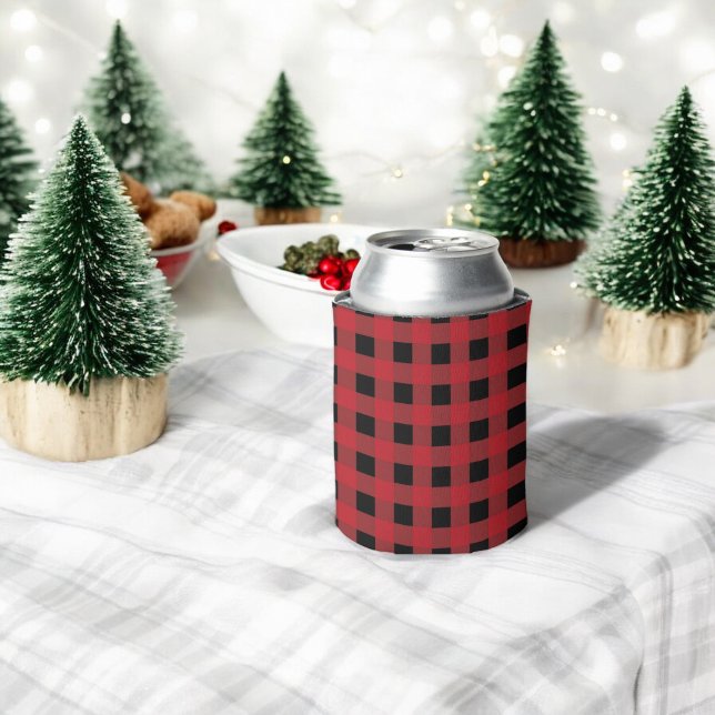 Rafraîchisseur Pour Canette Red Buffalo Plaid Can Cooler for Holidays (Créateur téléchargé)