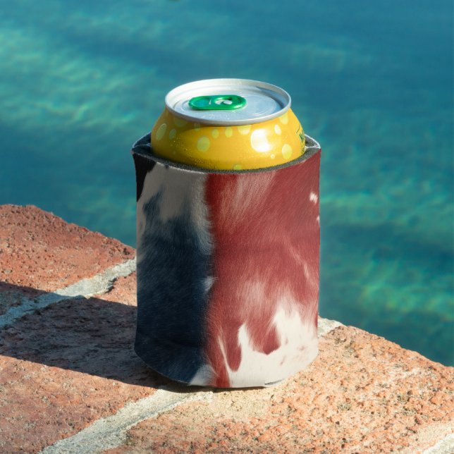 Rafraîchisseur Pour Canette Red White Blue Cow Print (Piscine in situ)