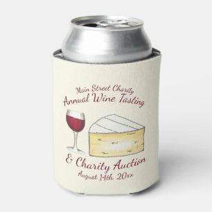 Rafraîchisseur Pour Canette Red Wine Glass Brie Cheese Tasting Charity Event
