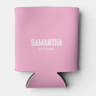 Rafraîchisseur Pour Canette refroidisseur de canette à monogramme initial rose
