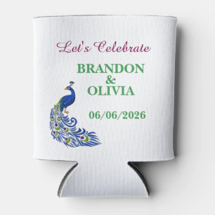 Rafraîchisseur Pour Canette Refroidisseur de canette de mariage Paon Élégant B