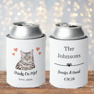 Rafraîchisseur Pour Canette Refroidisseur de canette de mariage pour chat pers