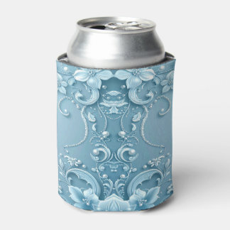 Rafraîchisseur Pour Canette Refroidisseur de canette floral décoratif bleu