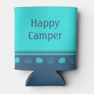 Rafraîchisseur Pour Canette Remorques RV Cute Retro Happy Campers Bleu et Turq