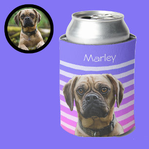 Rafraîchisseur Pour Canette Remplisseur de bas photo de chien violet mignon à