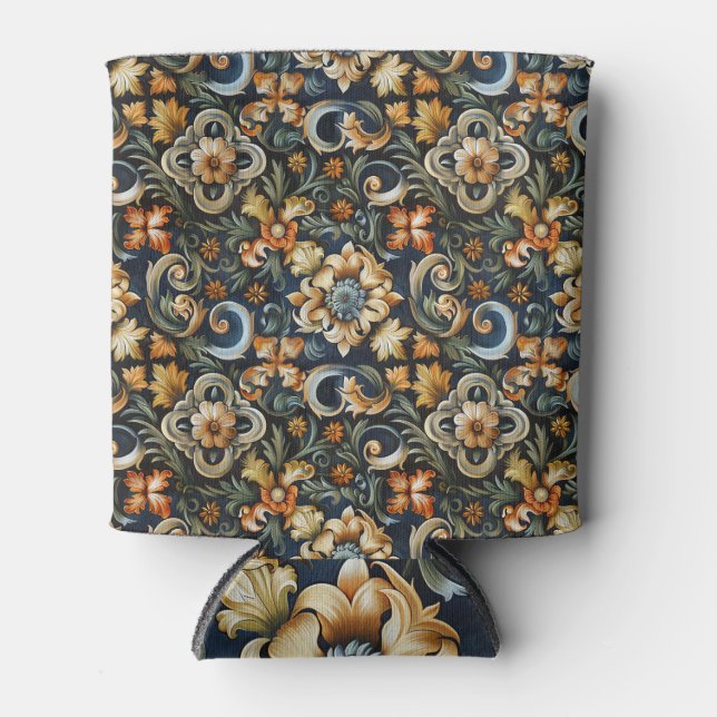 Rafraîchisseur Pour Canette Renaissance italienne en bleu (Devant)