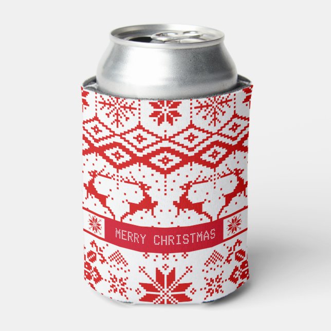 Rafraîchisseur Pour Canette Renard de Noël Rouge tendance (Can devant)