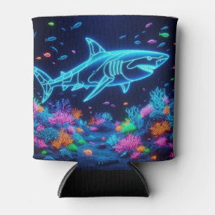 Rafraîchisseur Pour Canette Requin néon coloré