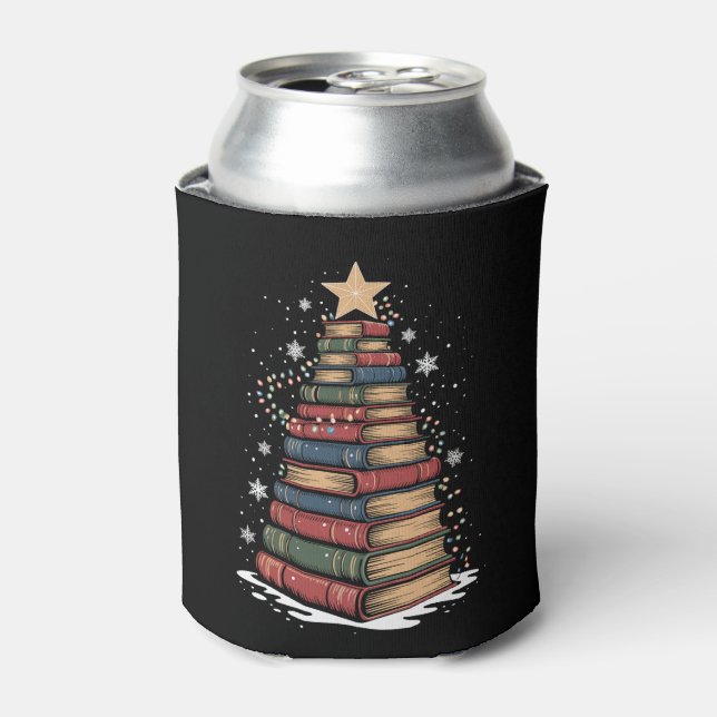 Rafraîchisseur Pour Canette Réserver Noël Arbre enseignant Bibliothécaire Noël (Can devant)