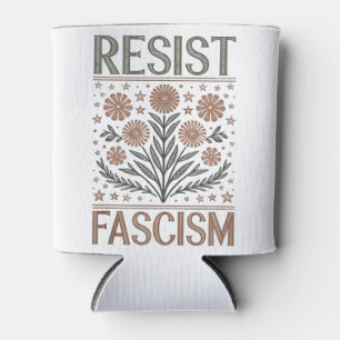 Rafraîchisseur Pour Canette Résister au fascisme Floral Transgenre LGBTQ Anti-