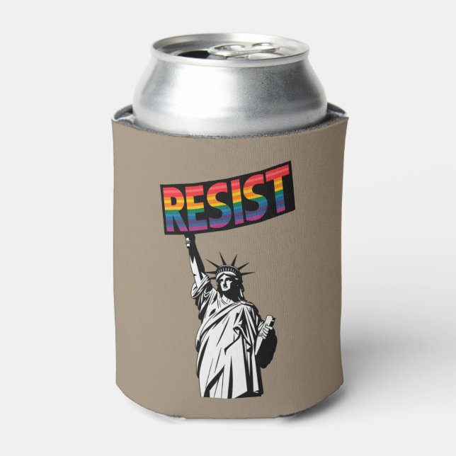 Rafraîchisseur Pour Canette Résister Statue de la Liberté Féministe Cadeau (Can devant)