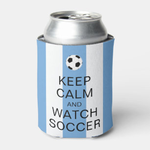 Rafraîchisseur Pour Canette Restez calme et regardez le football Argentine Blu
