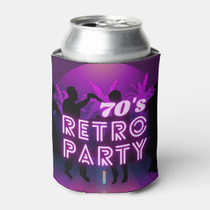 Rafraîchisseur Pour Canette Retro 80 s Disco Dance Party Neon Purple Funky