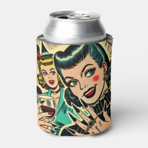 Rafraîchisseur Pour Canette Retro gothique Halloween Girls Comics